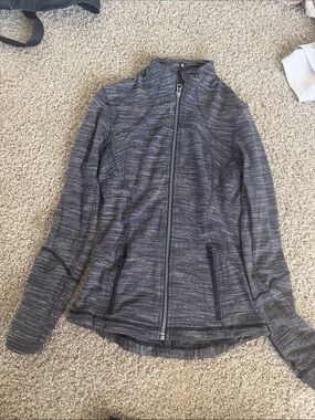lululemon athletica Heathered Gray Full-Zip Utility Jacket